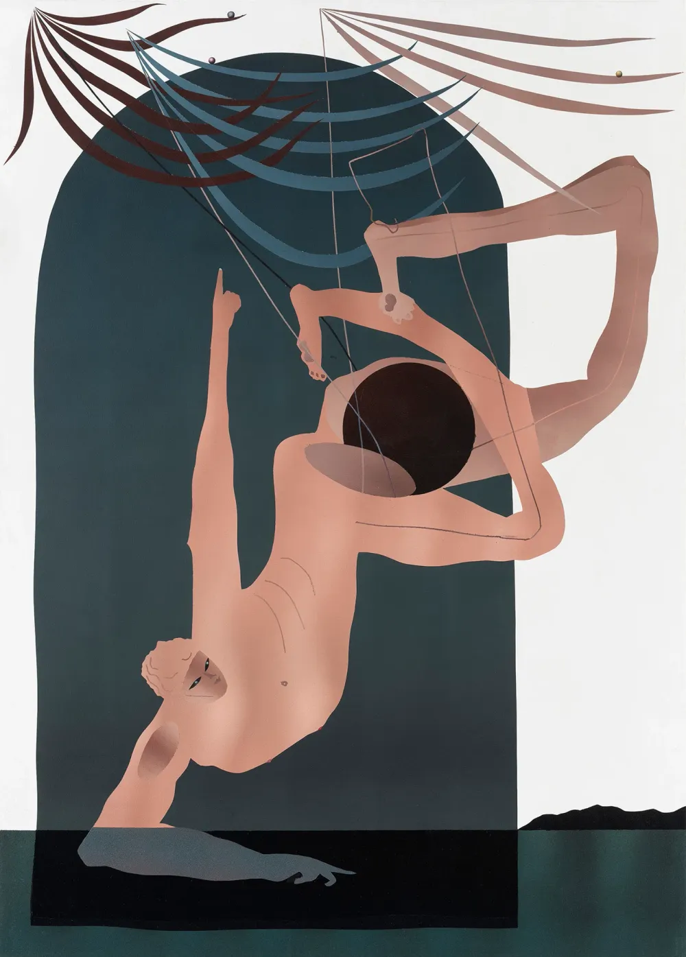 Mattia Barbieri, Mistico Il Tuffo, 2020, olio su tavola, 125 x 90 cm