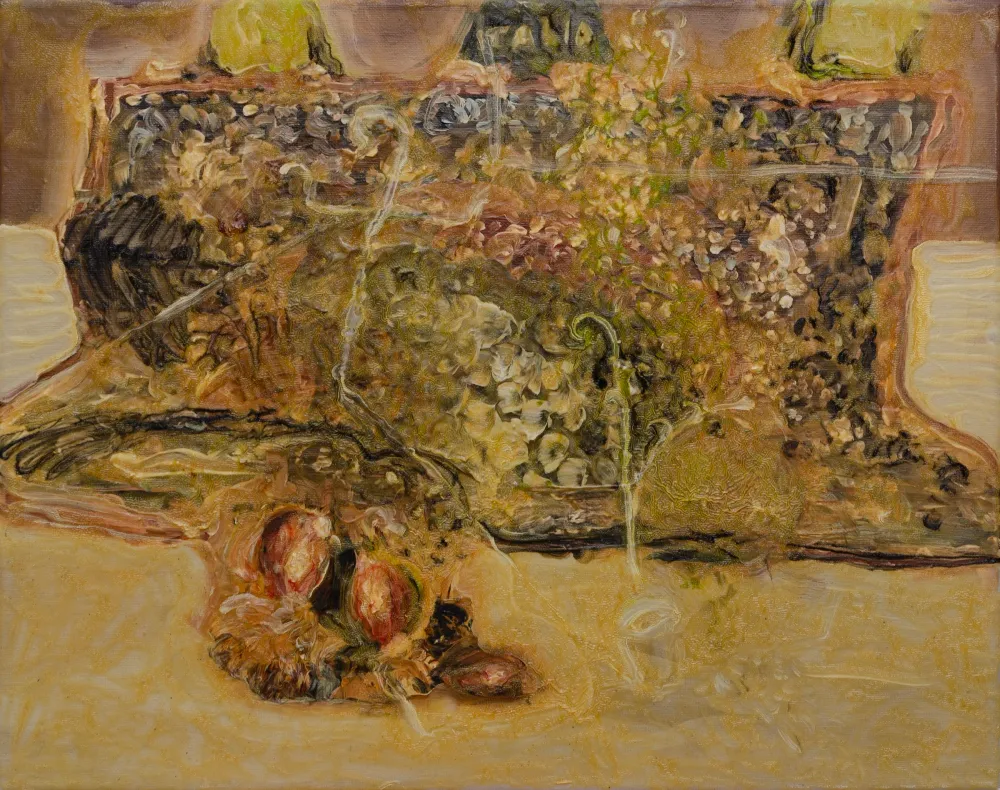 Silvia Capuzzo, Zoti, 2020, olio e amidi su tela, 40 x 50 cm